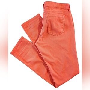Arizona Jean Co. Super Skinny Mid Rise Jeans Coral Orange Women's Junior's 11